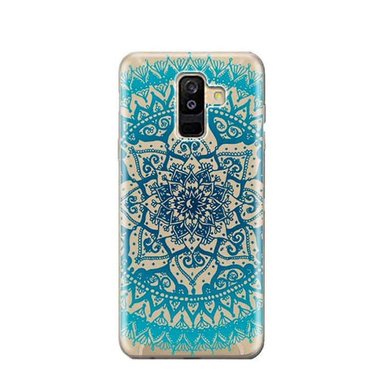 Image of Apfelkiste © - Samsung Galaxy A6 (2018) Gummi Case Hülle Ultra Thin Mandala - Transparent / Türkis bei Apfelkiste.ch