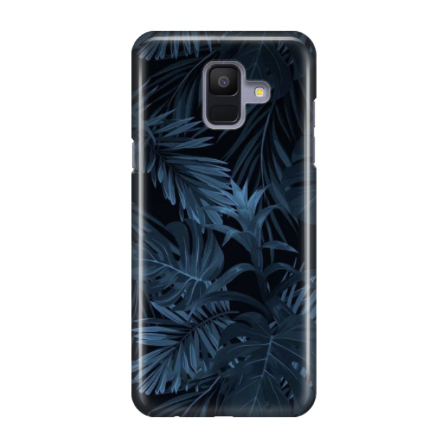 Image of Samsung Galaxy A6 (2018) Hardcase Schutzhülle Dschungel - Schwarz / Blau bei Apfelkiste.ch