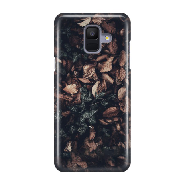Samsung Galaxy A6 (2018) Hardcase Schutzhülle Efeu Laub - Braun