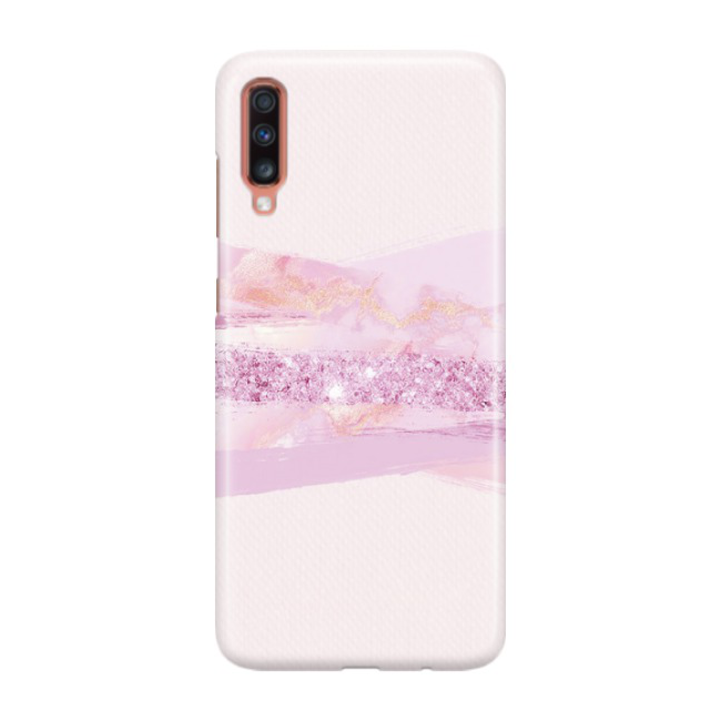 Image of Samsung Galaxy A70 Hardcase Schutzhülle Glitzer Print - Lila bei Apfelkiste.ch