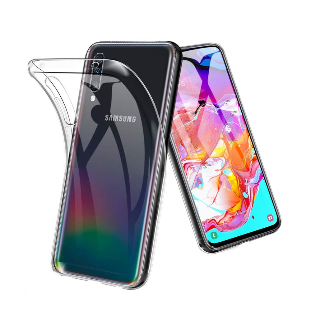 Image of Samsung Galaxy A70 Gummi Hülle Slim Look 1.0mm - Transparent bei Apfelkiste.ch