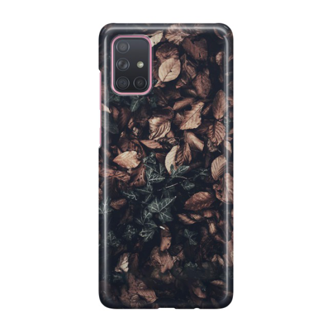 Samsung Galaxy A71 Hardcase Schutzhülle Efeu Laub - Braun