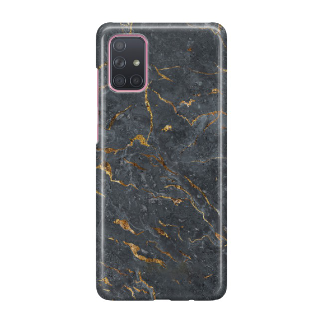 Image of Samsung Galaxy A71 Hardcase Schutzhülle Marmor Marble - Grau / Gold bei Apfelkiste.ch