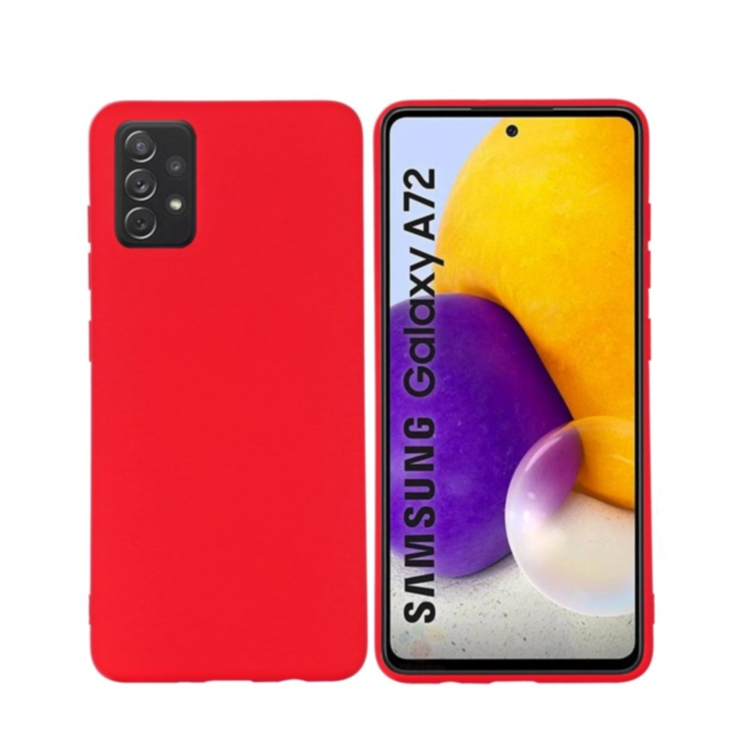 Image of Samsung Galaxy A72 / A72 5G Silikon Case Hülle - Rot bei Apfelkiste.ch