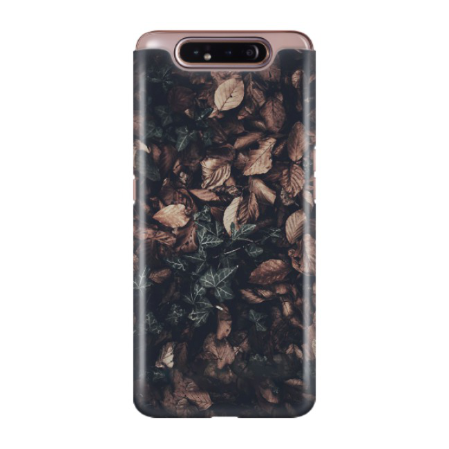 Samsung Galaxy A80 Hardcase Schutzhülle Efeu Laub - Braun