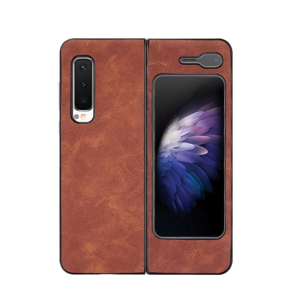 Image of Samsung Galaxy Fold / Fold 5G Leder Case Schutz Hülle im Vintage Look - Braun bei Apfelkiste.ch