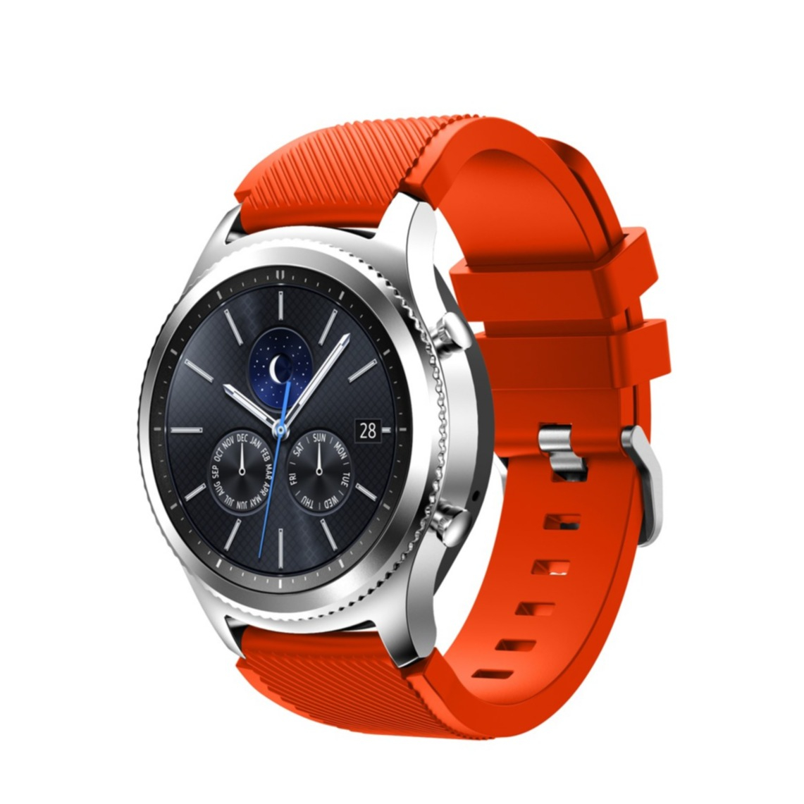 Samsung Galaxy Watch 46mm Gear S3 Classic S3 Frontier Ersatz Sport Silikon Armband Orange