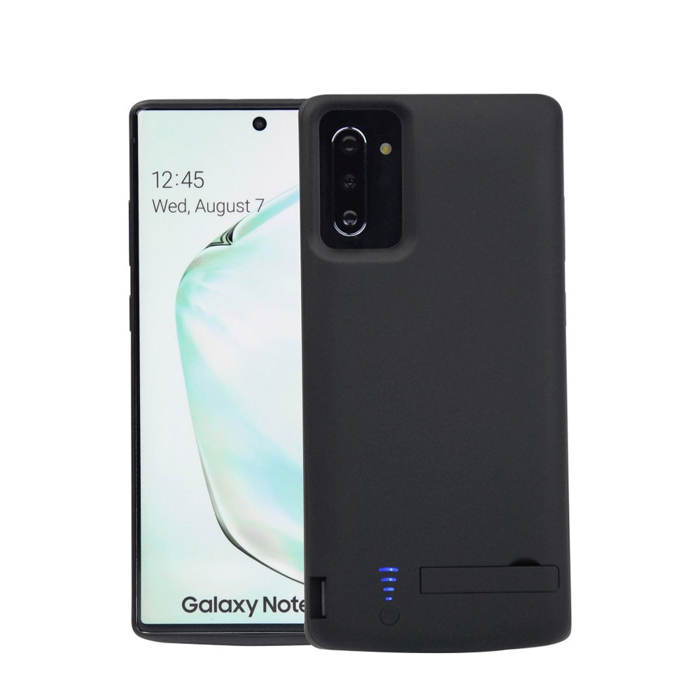 Image of Samsung Galaxy Note 10 / 10 5G Akku Case (5000mAh) Schutzhülle mit Kickstand - Schwarz bei Apfelkiste.ch