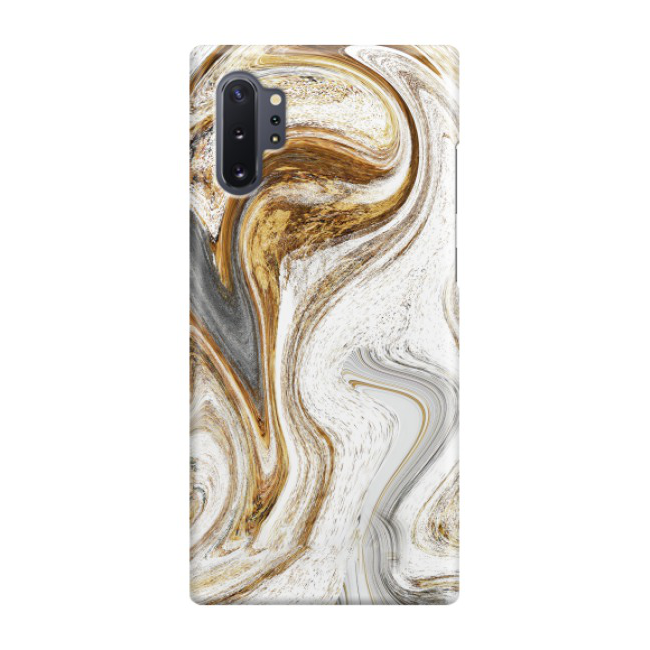 Image of Samsung Galaxy Note 10 Plus / 10 Plus 5G Hardcase Schutzhülle Marmor Marble - Weiss / Gold bei Apfelkiste.ch