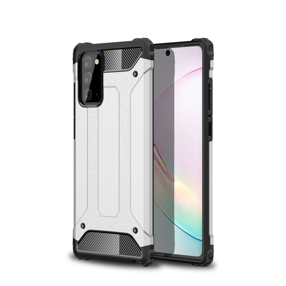 Image of Samsung Galaxy Note 20 / 20 5G Outdoor Hybrid Hardcase Hülle - Silber bei Apfelkiste.ch