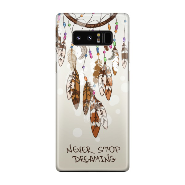 Image of Samsung Galaxy Note 8 Hardcase Schutzhülle Never Stop Dreaming - Braun bei Apfelkiste.ch