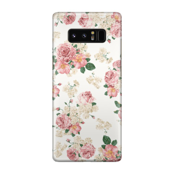 Samsung Galaxy Note 8 Hardcase Schutzhülle Rosenstrauss - Weiss