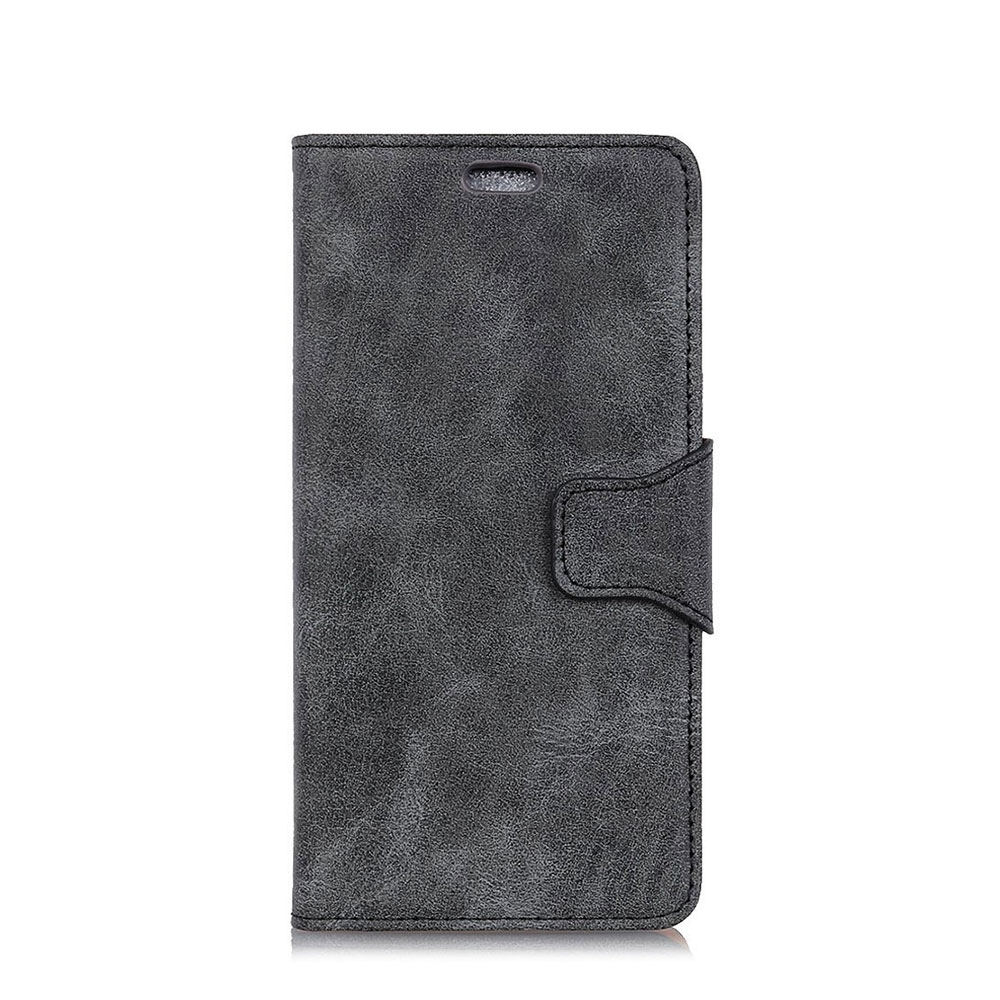 Image of Samsung Galaxy S10 Vintage Leder Tasche Flip Cover mit Kartenfächer - Grau bei Apfelkiste.ch