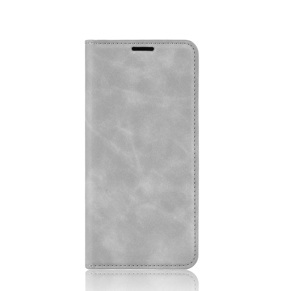 Image of Samsung Galaxy S10 Lite Vintage Leder Tasche Flip Cover Fashion Design - Grau (Matt) bei Apfelkiste.ch