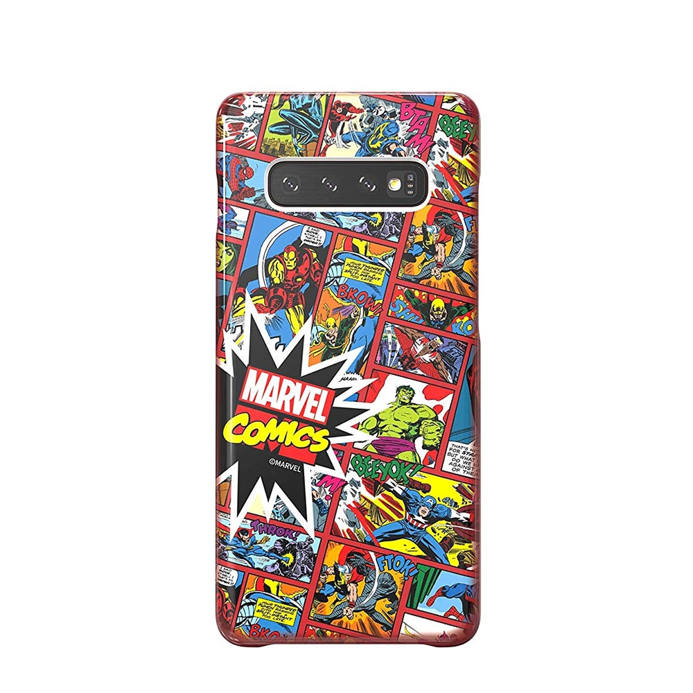 Image of Samsung - Galaxy S10+ Plus Friends Smart Cover Hardcase Hülle (GP-G975HIFGHWH) - Marvel Comic bei Apfelkiste.ch