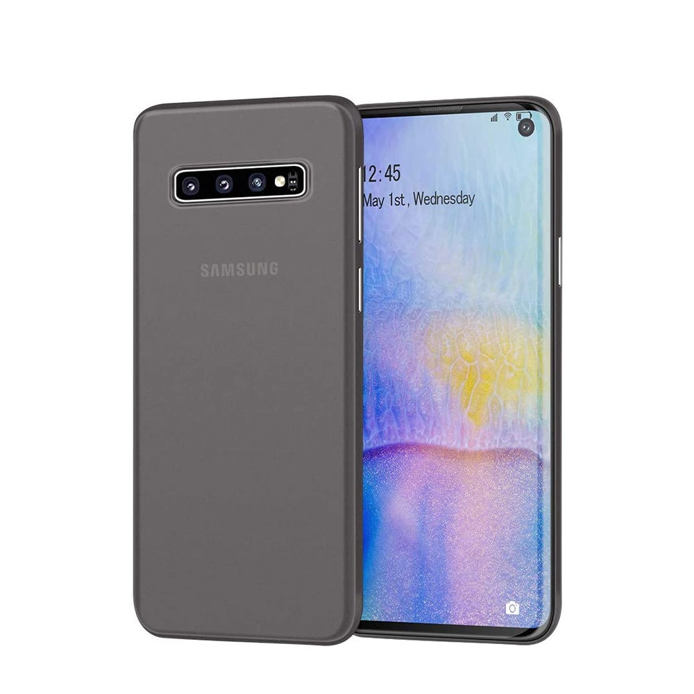 Image of Apfelkiste © - Samsung Galaxy S10e Kunststoff Hülle Case Ultra Thin 0.45 mm - Schwarz / Transparent (Matt) bei Apfelkiste.ch