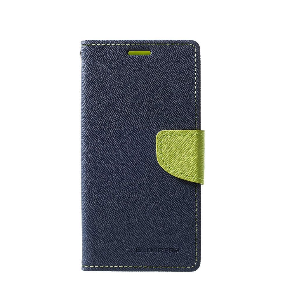 Image of Mercury Goospery - Samsung Galaxy S10e Leder Tasche Flipcase - Dunkelblau / Grün bei Apfelkiste.ch