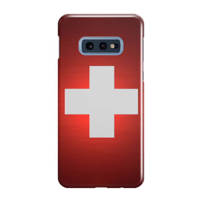 Image of Samsung Galaxy S10e Hardcase Schutzhülle Schweiz Fussball EM 2021 (Euro 2020) - Rot / Weiss bei Apfelkiste.ch