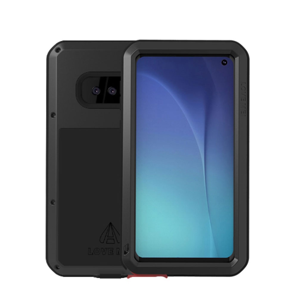 Image of LOVE MEI - Samsung Galaxy S10e Silikon Metall Outdoor Case + Panzerfolie - Schwarz bei Apfelkiste.ch