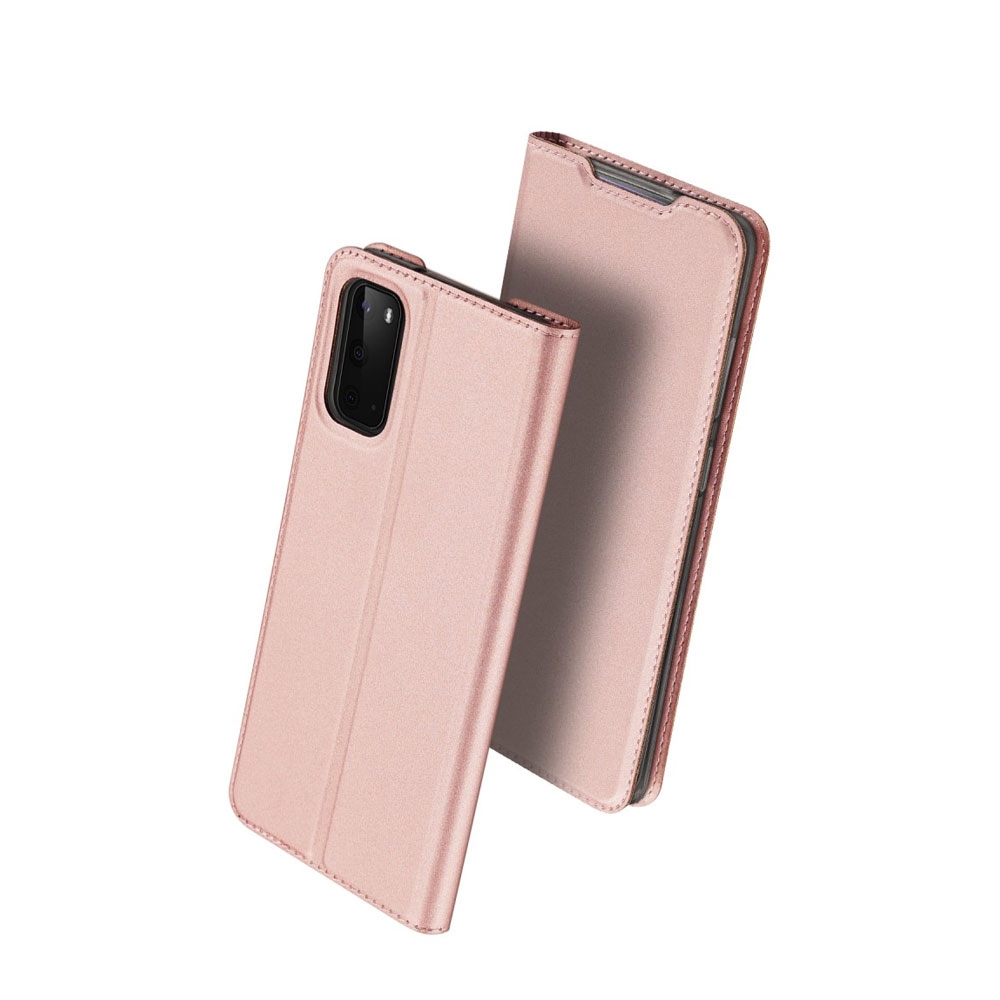 Image of Dux Ducis - Samsung Galaxy S20 / S20 5G Flip Wallet Cover Leder Tasche - Roségold bei Apfelkiste.ch