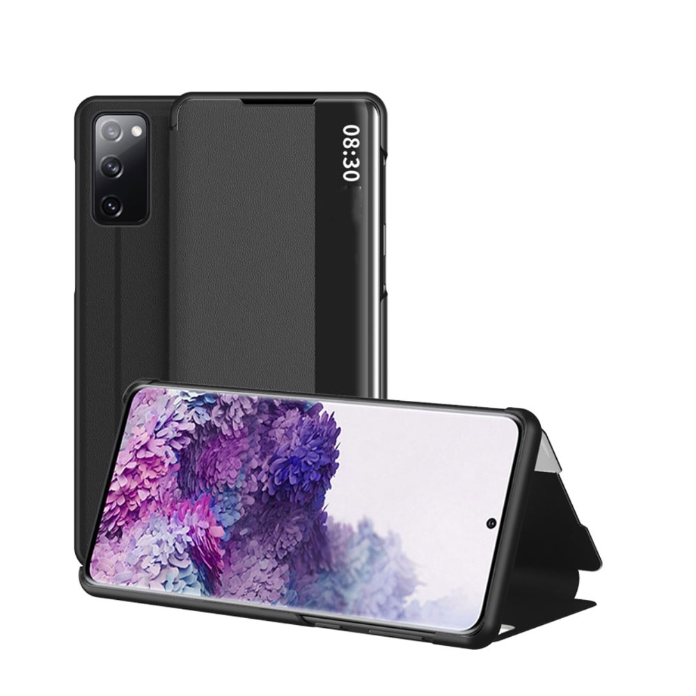 Image of Samsung Galaxy S20 FE / S20 FE 5G Leder Hülle Slim Window View Flip Case - Schwarz bei Apfelkiste.ch