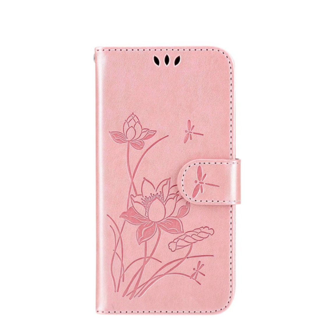 Image of Samsung Galaxy S20 FE / S20 FE 5G Leder Tasche Flip Cover Lotus Blumen Imprint - Rosa bei Apfelkiste.ch