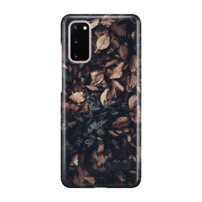 Samsung Galaxy S20 / S20 5G Hardcase Schutzhülle Efeu Laub - Braun