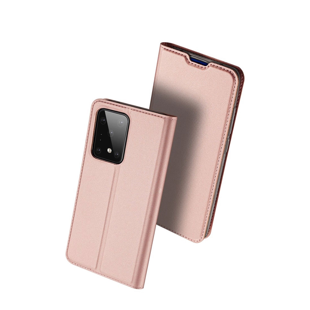 Image of Dux Ducis - Samsung Galaxy S20 Ultra / S20 Ultra 5G Flip Wallet Cover Leder Tasche - Roségold bei Apfelkiste.ch