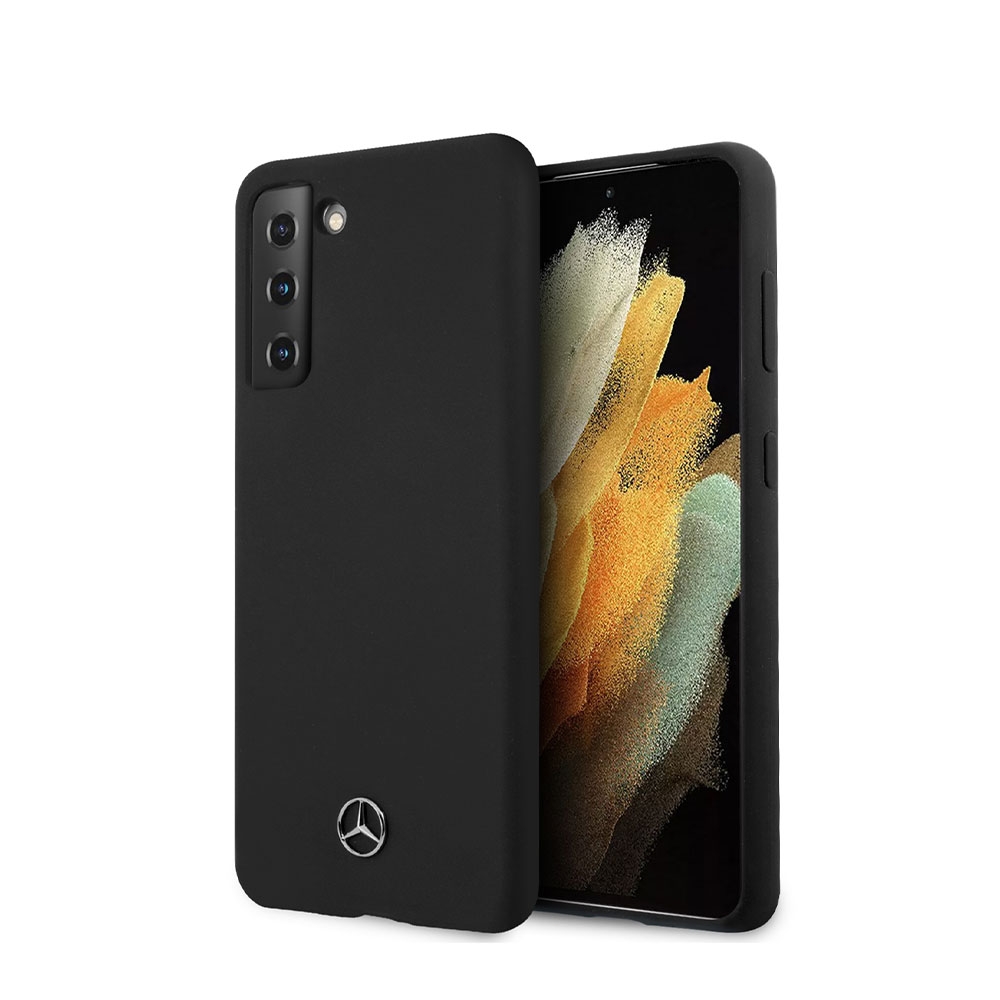 Image of Mercedes Benz - Samsung Galaxy S21 5G Silikon Hardcase Hülle (MEHCS21SSILBK) - Schwarz bei Apfelkiste.ch