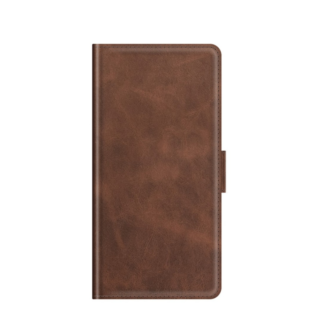 Image of Samsung Galaxy S21 FE 5G Vintage Leder Tasche Flip Cover Fashion Design - Braun bei Apfelkiste.ch