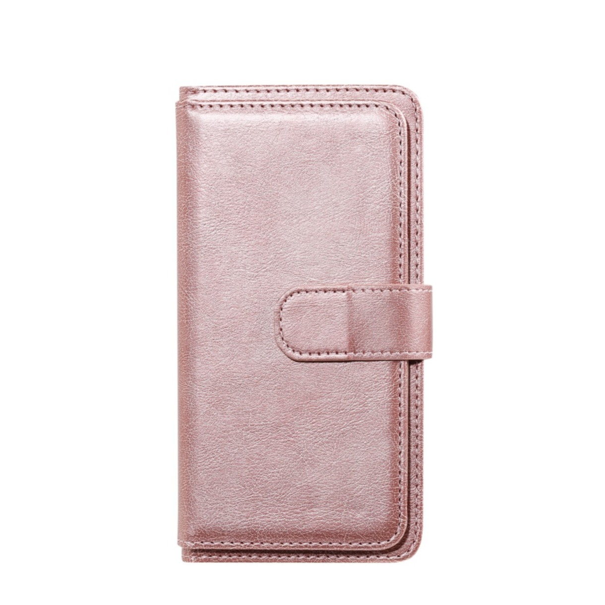 Image of Samsung Galaxy S21 FE 5G Leder Wallet Etui Tasche mit 10 Kartenfächern - Roségold bei Apfelkiste.ch