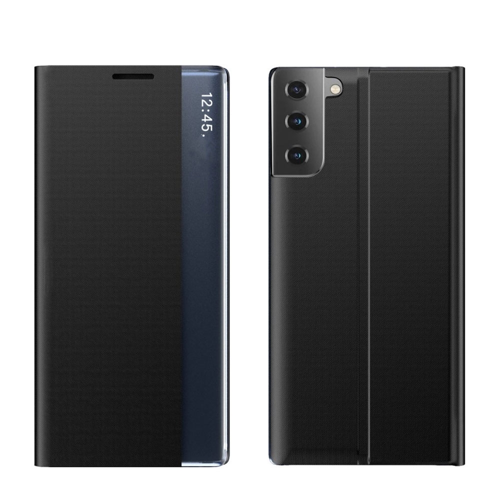 Image of Samsung Galaxy S21+ Plus 5G Stoff Tasche Smart View Flip Cover - Schwarz bei Apfelkiste.ch