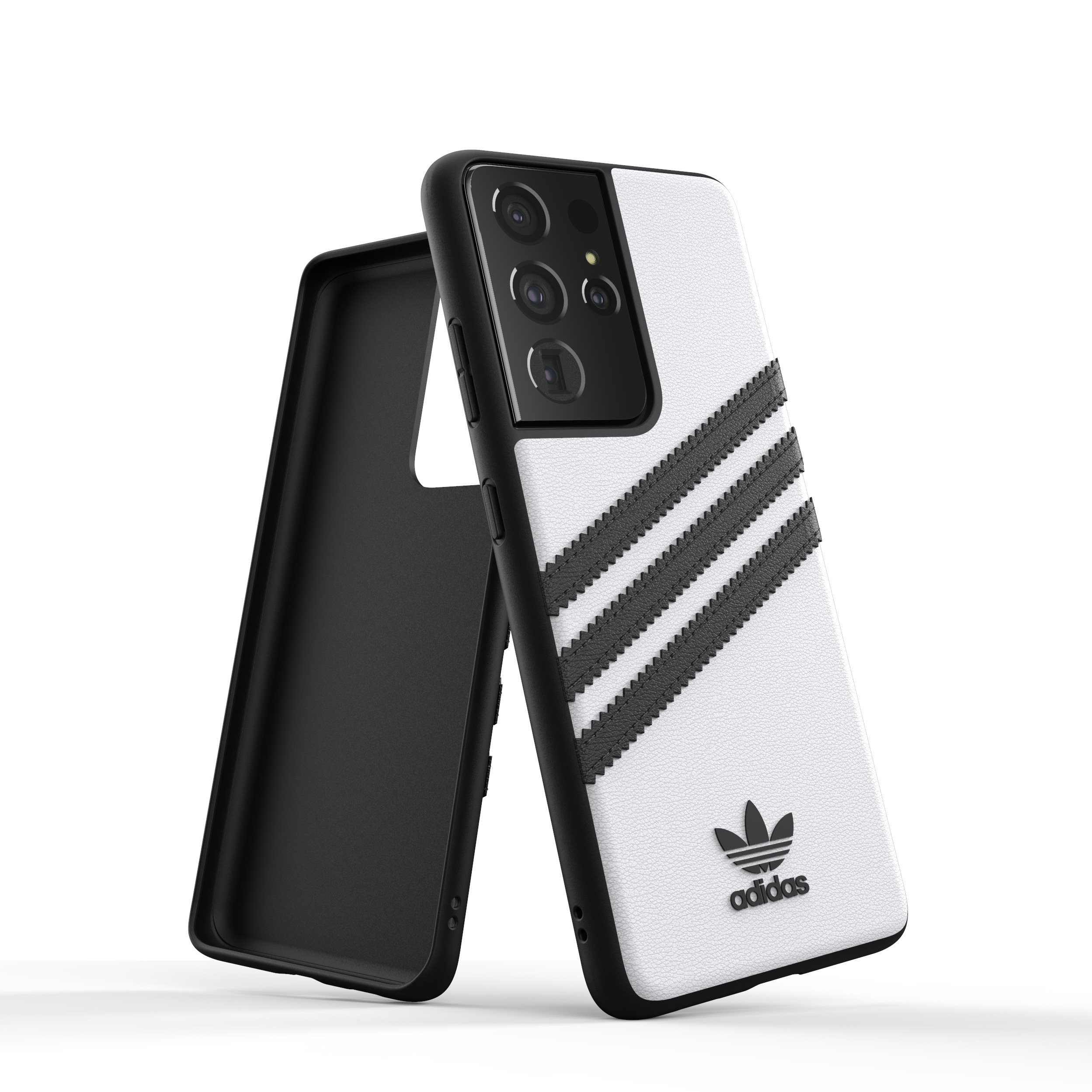 Image of adidas Originals - Samsung Galaxy S21 Ultra 5G Moulded Case Leder Hülle (44763) - Weiss / Schwarz bei Apfelkiste.ch