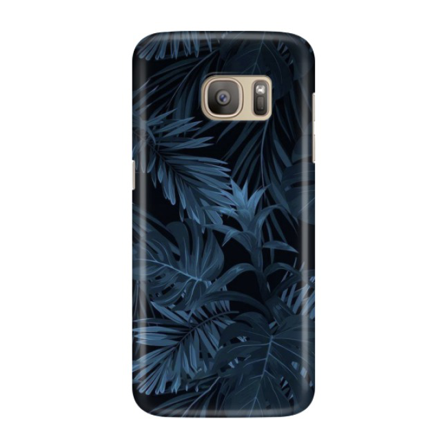 Image of Samsung Galaxy S7 Edge Hardcase Schutzhülle Dschungel - Schwarz / Blau bei Apfelkiste.ch