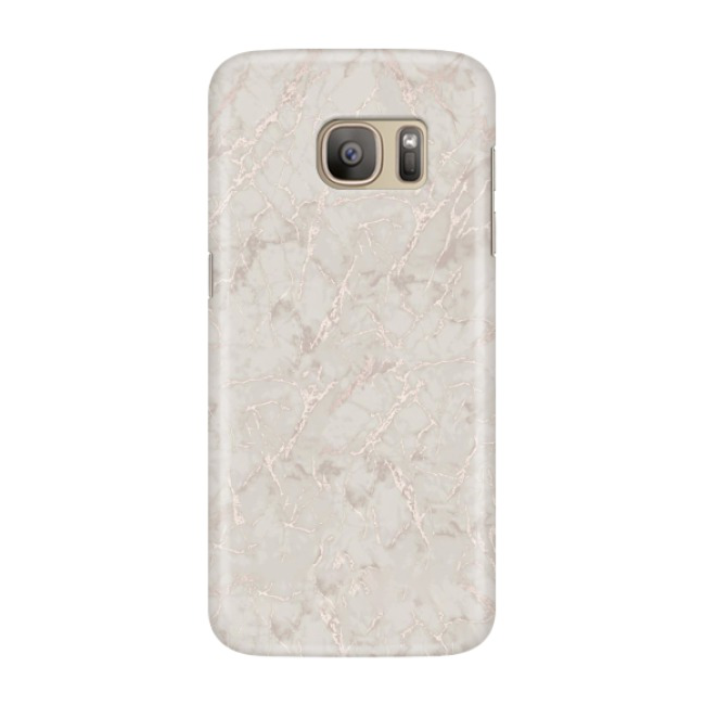 Image of Samsung Galaxy S7 Edge Hardcase Schutzhülle Marmor Marble - Weiss / Rosé bei Apfelkiste.ch