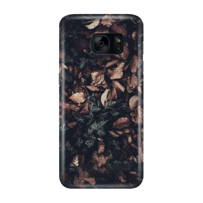 Samsung Galaxy S7 Hardcase Schutzhülle Efeu Laub - Braun