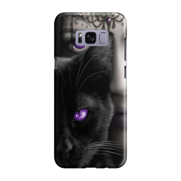 Samsung Galaxy S8 Hardcase Schutzhülle Mystische Katze - Schwarz