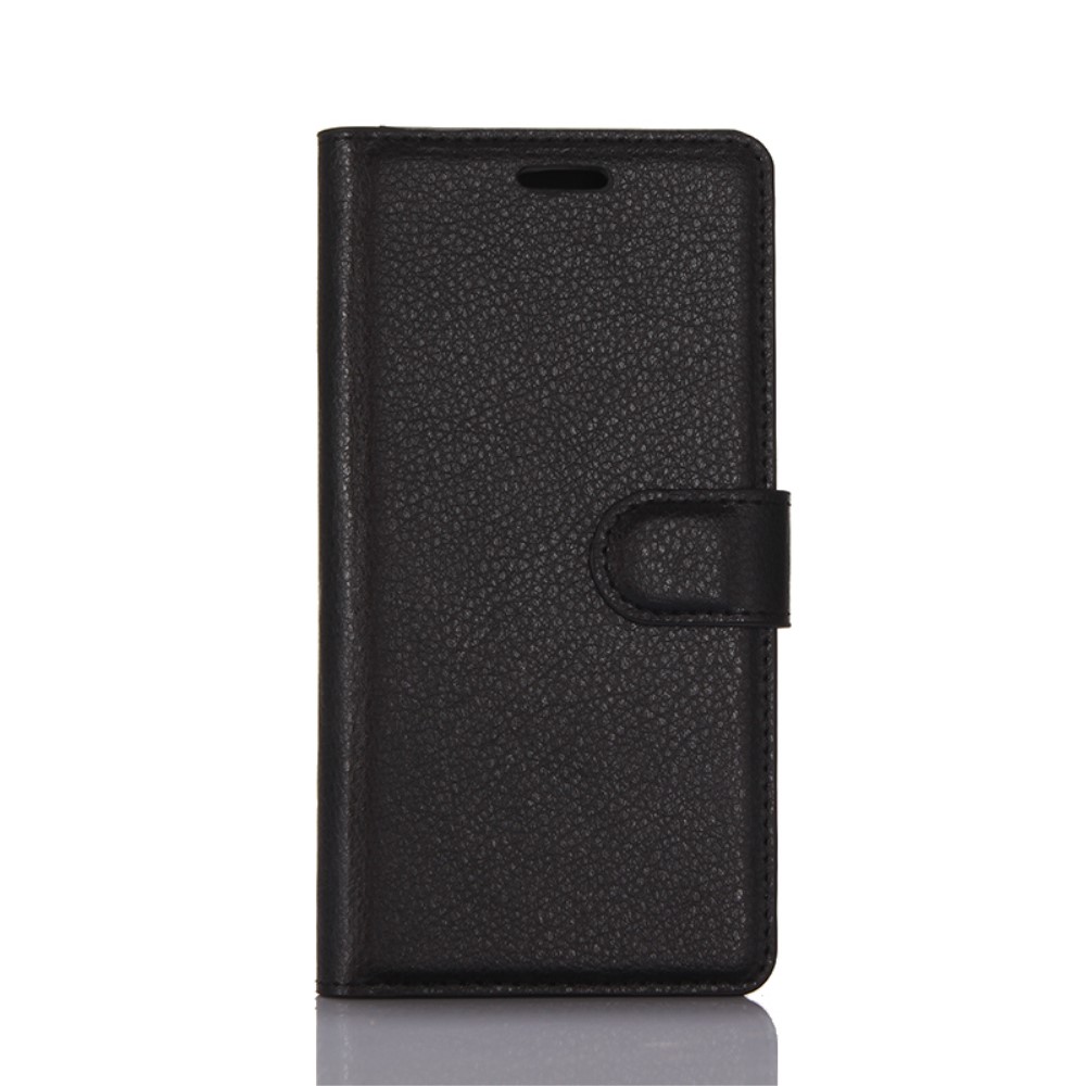 Image of Samsung Galaxy S8 Leder Tasche Flip Cover Litchi Look - Schwarz bei Apfelkiste.ch