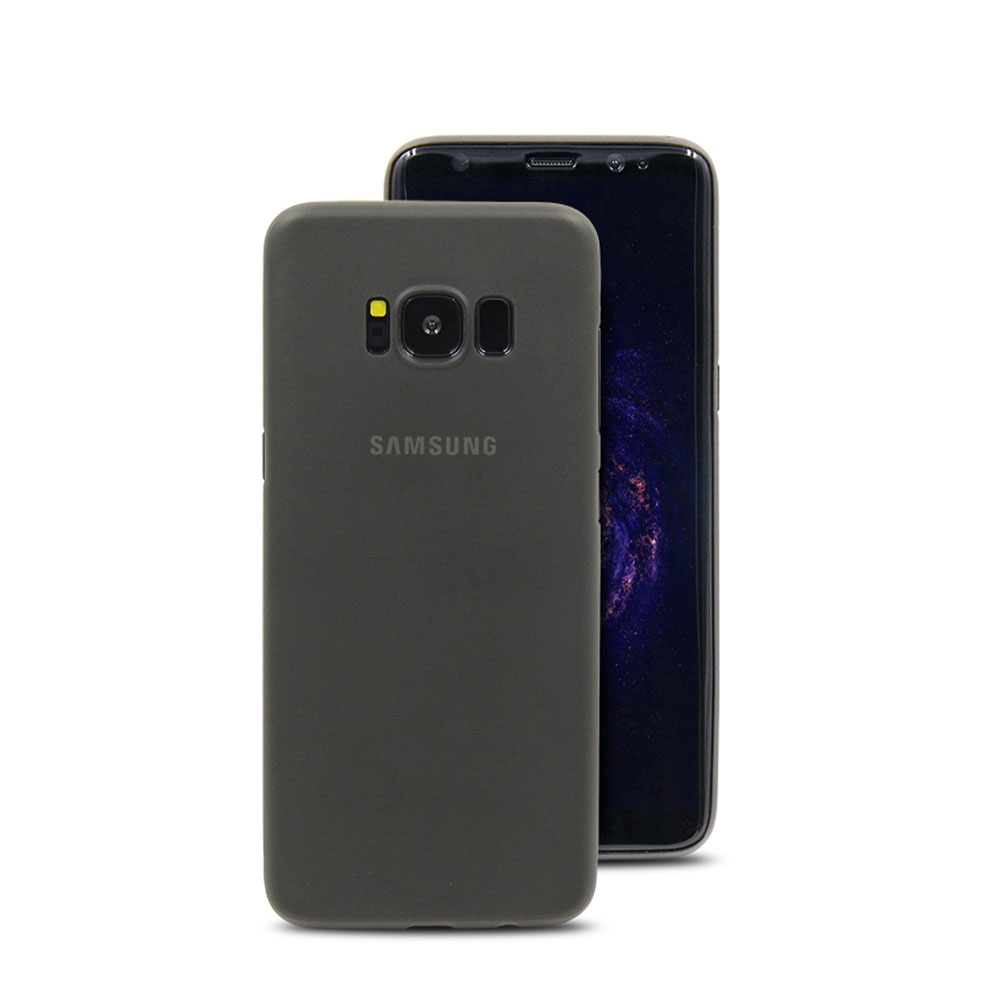 Image of Apfelkiste © - Samsung Galaxy S8+ Plus Kunststoff Hülle Case Ultra Thin 0.45 mm - Schwarz/Transparent (Matt) bei Apfelkiste.ch