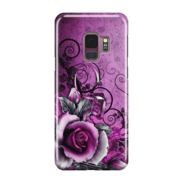 Image of Samsung Galaxy S9 Hardcase Schutzhülle Blumen Ranken - Lila bei Apfelkiste.ch