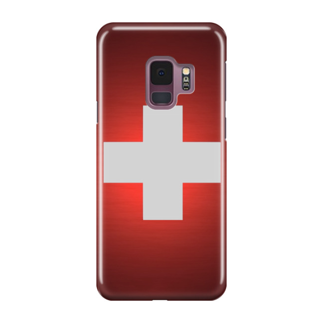 Image of Samsung Galaxy S9 Hardcase Schutzhülle Schweiz Fussball EM 2021 (Euro 2020) - Rot / Weiss bei Apfelkiste.ch