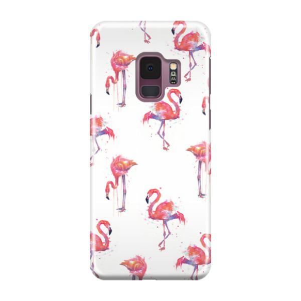 Image of Samsung Galaxy S9 Hardcase Schutzhülle Stylische Flamimgos - Weiss bei Apfelkiste.ch