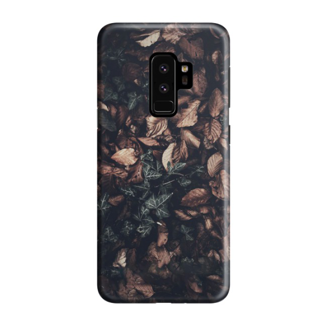 Samsung Galaxy S9 Plus Hardcase Schutzhülle Efeu Laub - Braun