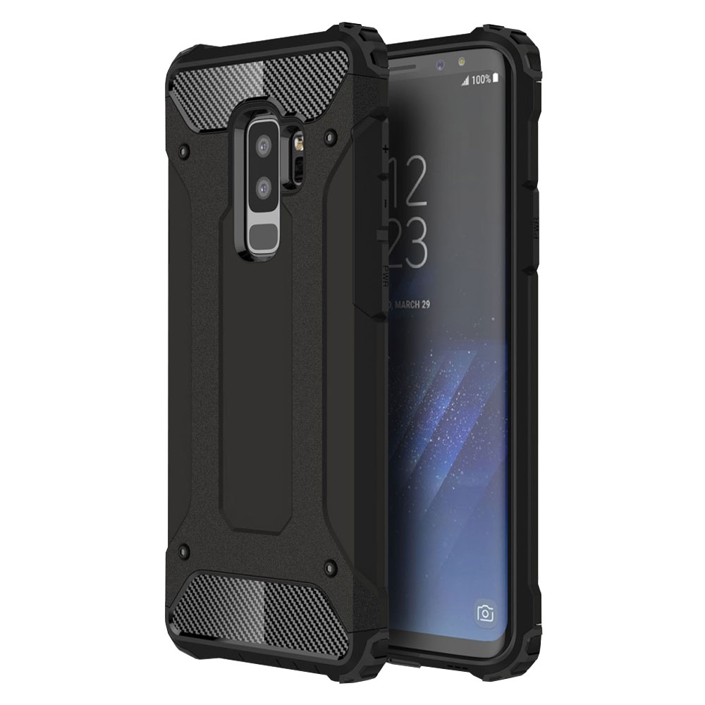 Image of Samsung Galaxy S9+ Plus Hybrid Hardcase Hülle Slim Design - Schwarz bei Apfelkiste.ch