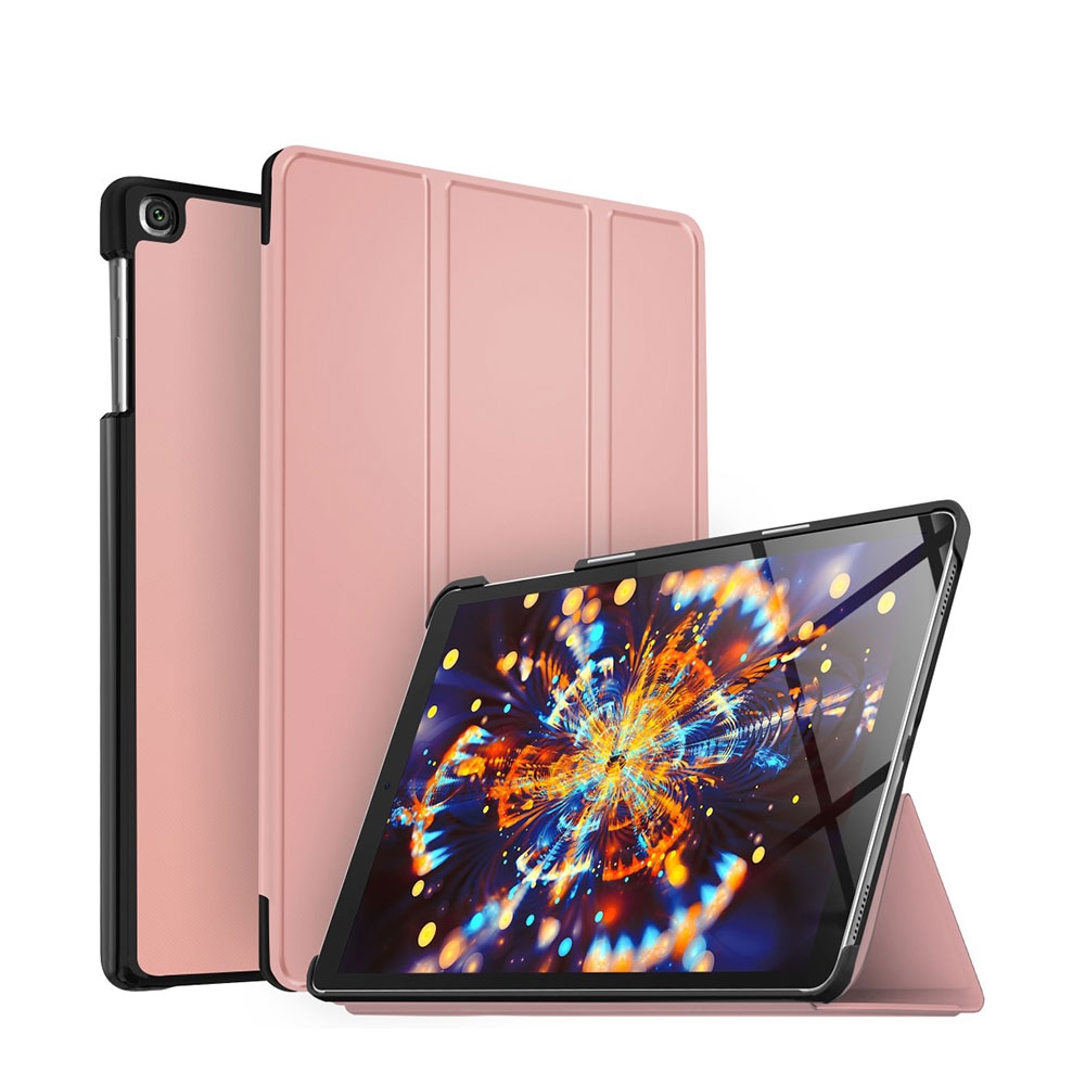 Image of Samsung Galaxy Tab A 10.1 (2019) Leder Tasche Smart Cover Hülle - Roségold bei Apfelkiste.ch