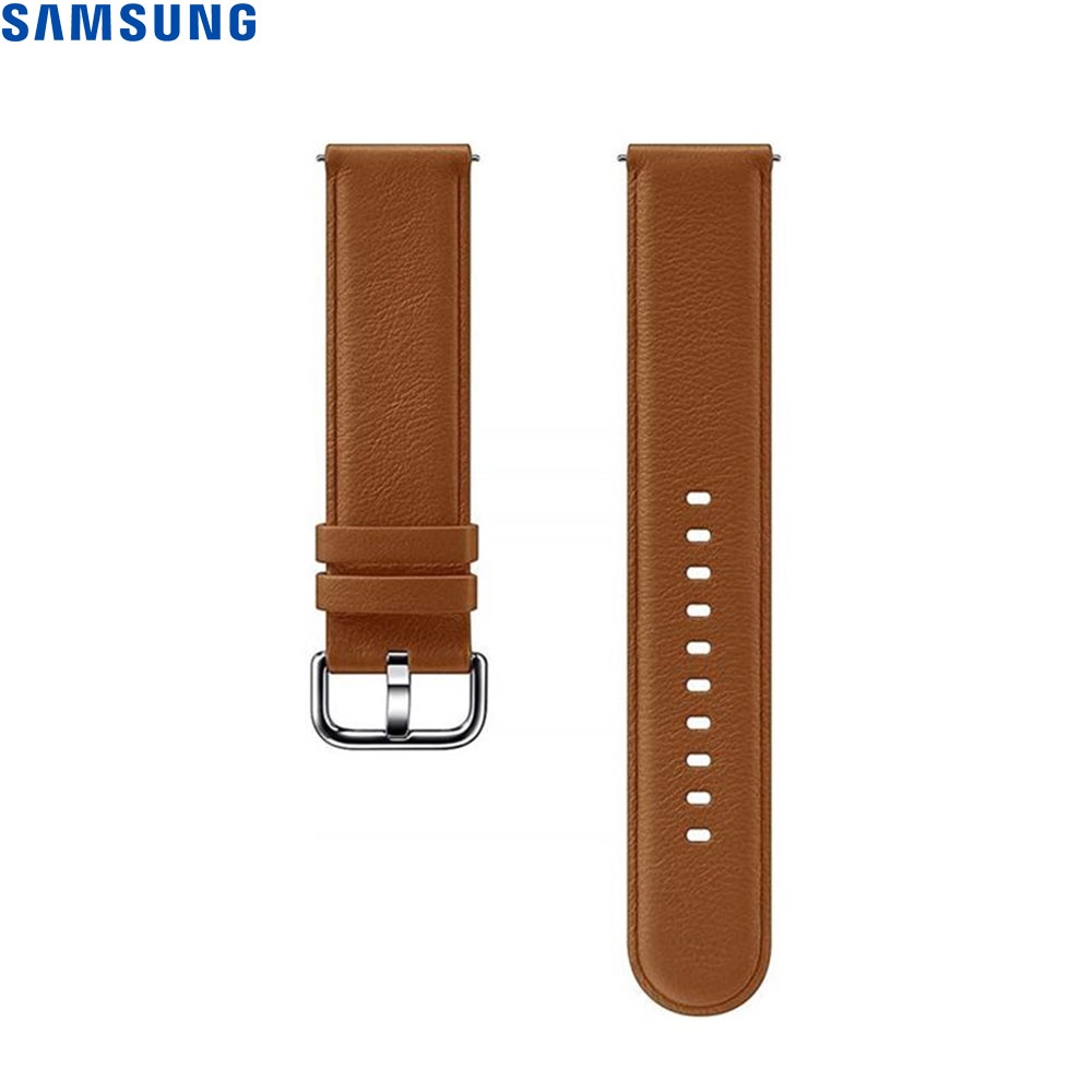 Galaxy Watch 42mm / Watch Active 2 / Watch Active / Gear Sport / Gear S2 Classic Echtleder Armband 20mm (ET-SLR82MAEGWW) - Braun