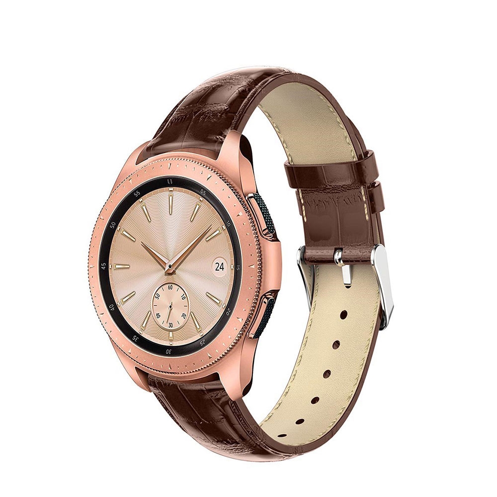 Image of Samsung Galaxy Watch 3 (41mm) Echtleder Armband im Kroko Look - Braun bei Apfelkiste.ch