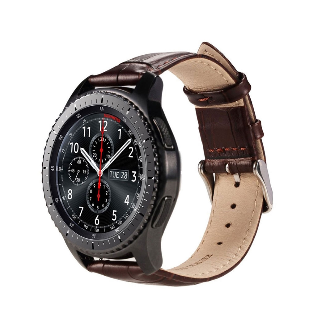 Image of Samsung Galaxy Watch 3 (45mm) Leder Armband im Kroko Look - Braun bei Apfelkiste.ch