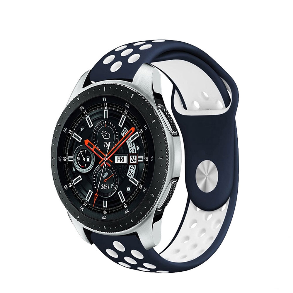 Image of Samsung Galaxy Watch 3 (45mm) Silikon Armband Dual Color - Blau / Weiss bei Apfelkiste.ch