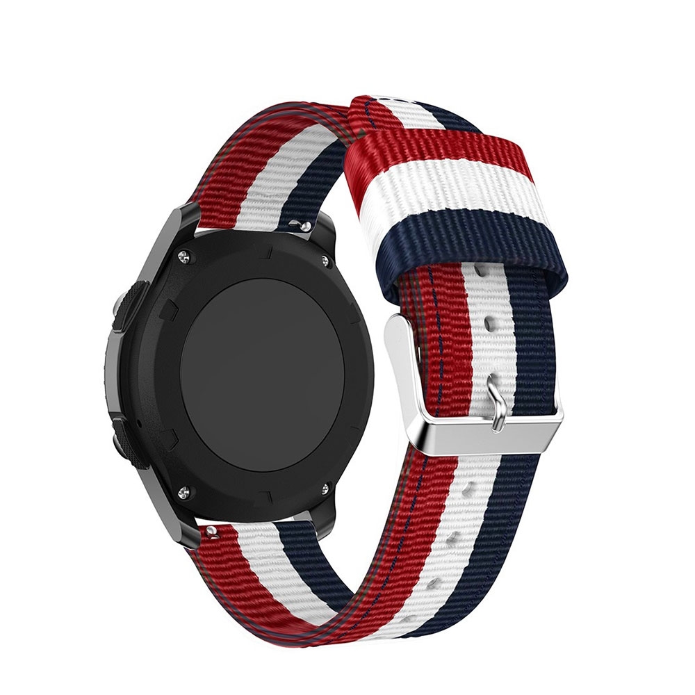 Image of Samsung Galaxy Watch 3 (45mm) Stoff Armband - Dunkelblau / Weiss / Rot bei Apfelkiste.ch